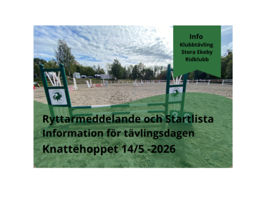 Ryttarmeddelande och startlista (5)